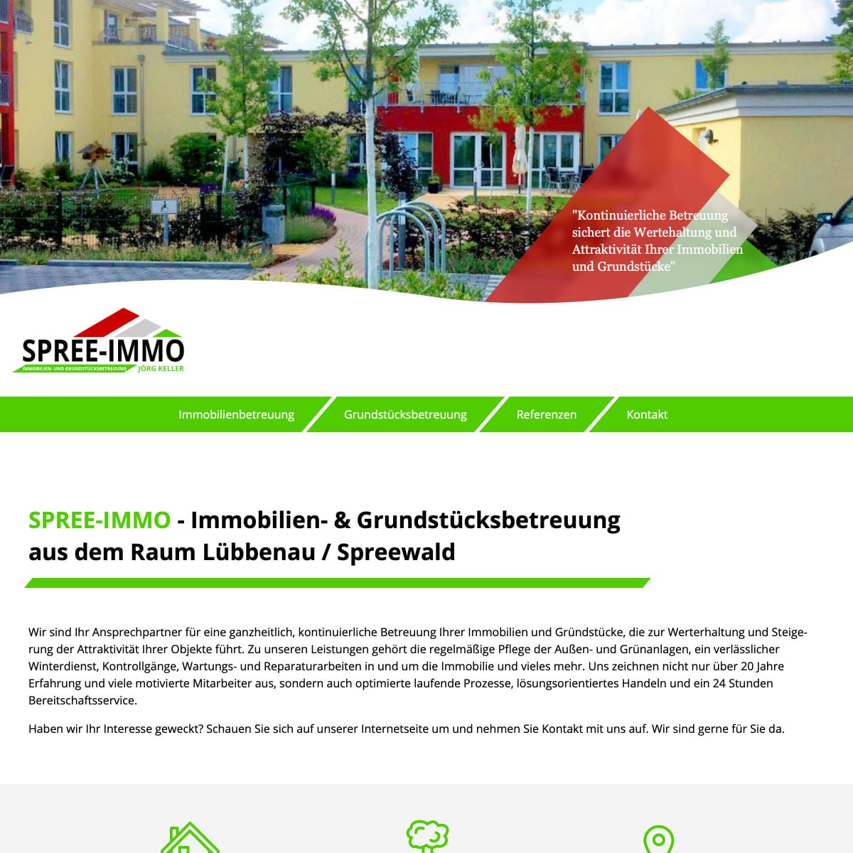 Homepage Referenz vom Webdesigner aus Leipzig: Spree-Immo